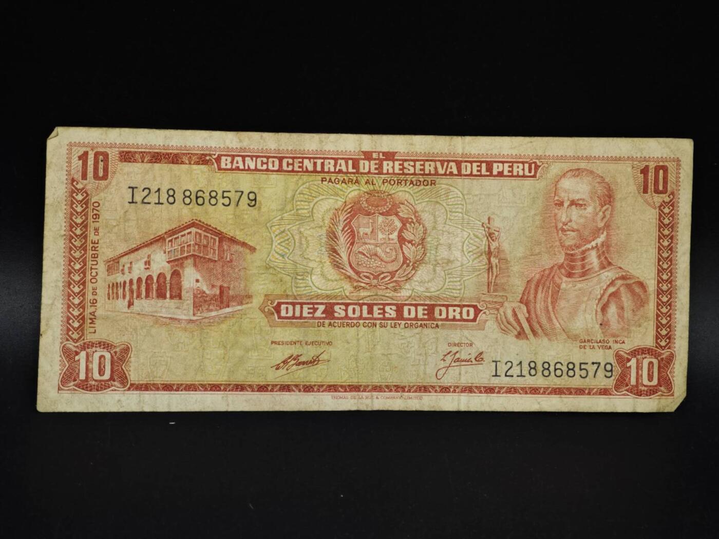 【淘币小摊】实时拍第八百五十四拍   无佣金福利纸币场   满百包邮可预留二周 每周一统一发货   秘鲁10索尔纸币【有折】