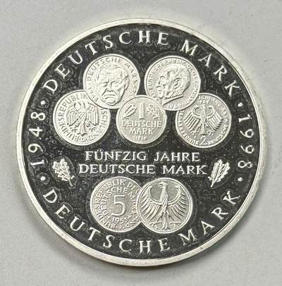 S&S Numismatic世界钱币-拍卖 第119期  - 获奖币*德国1998年 德国马克50周年 10马克精制纪念银币，15.5克925银，品相如图
