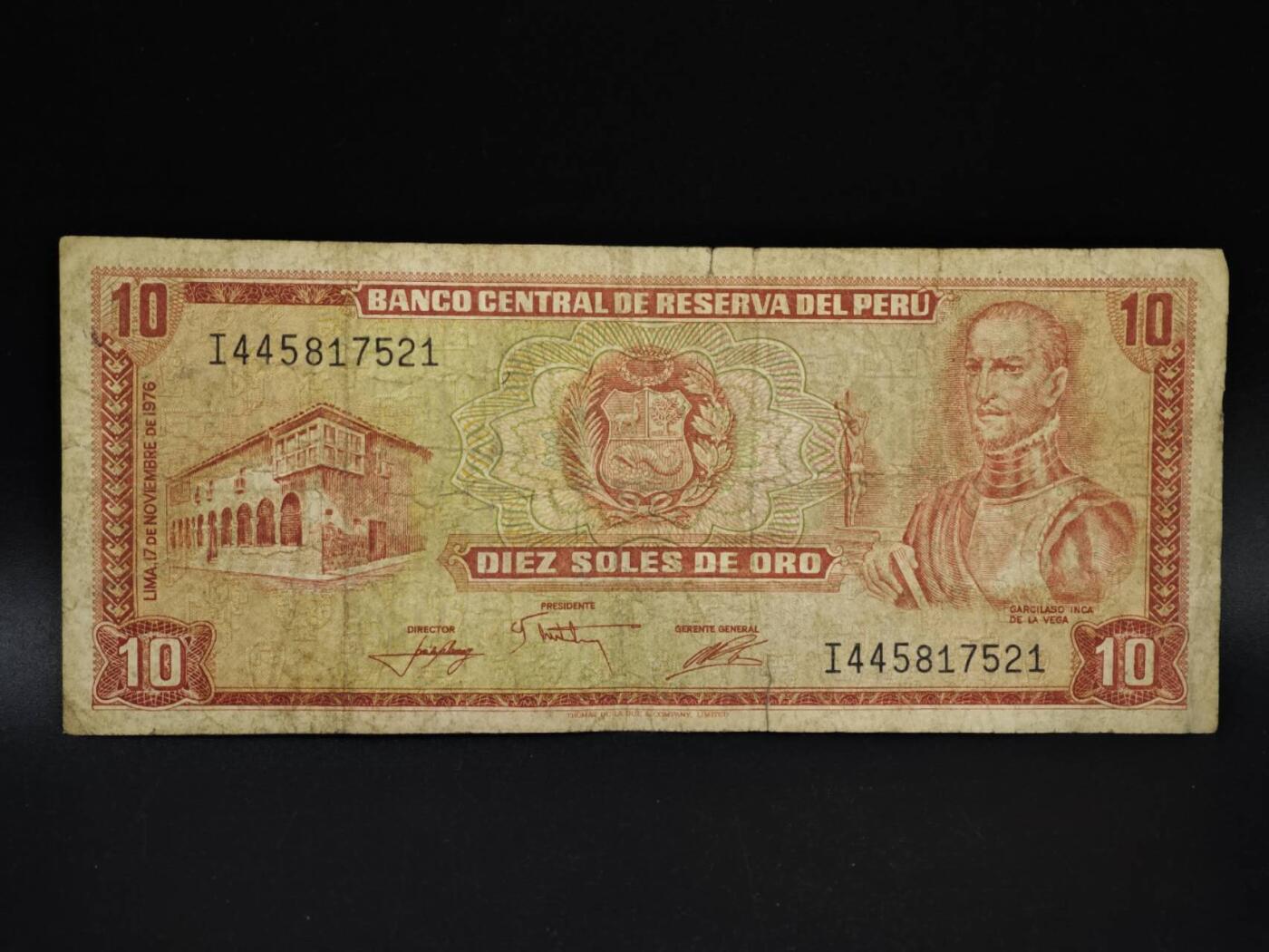 【淘币小摊】实时拍第八百五十四拍   无佣金福利纸币场   满百包邮可预留二周 每周一统一发货   秘鲁10索尔纸币【有折】