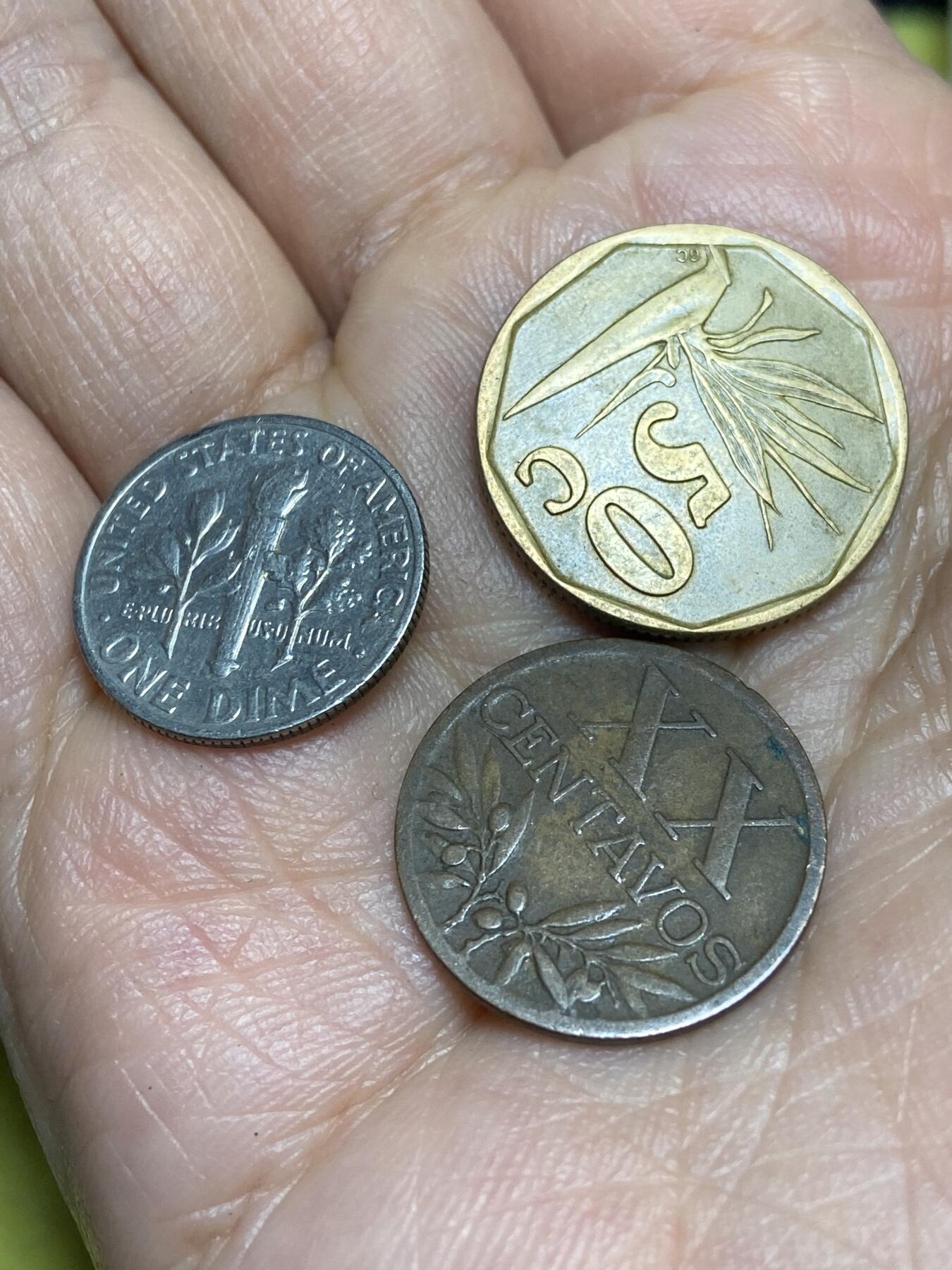 2026年第十五场(总第一百八十四场）外国好品散币场(免佣金) 散币3枚：美国🇺🇸1967年1角，南非🇿🇦1991年50分，葡萄牙🇵🇹1952年20分