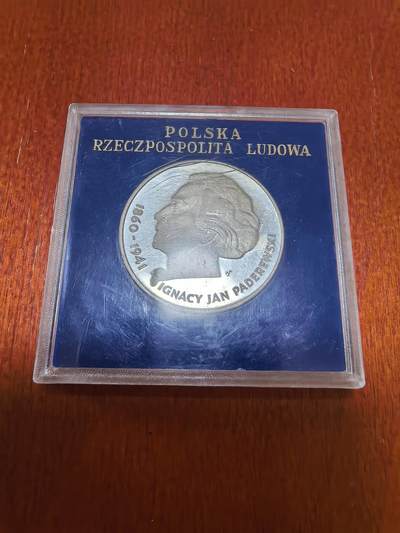 长老汇蛇年精选第九十五场拍卖 -  1975波兰作曲家伊格纳奇·扬·帕德雷夫斯基100兹罗提精制银币，16.5克625银，原厂盒