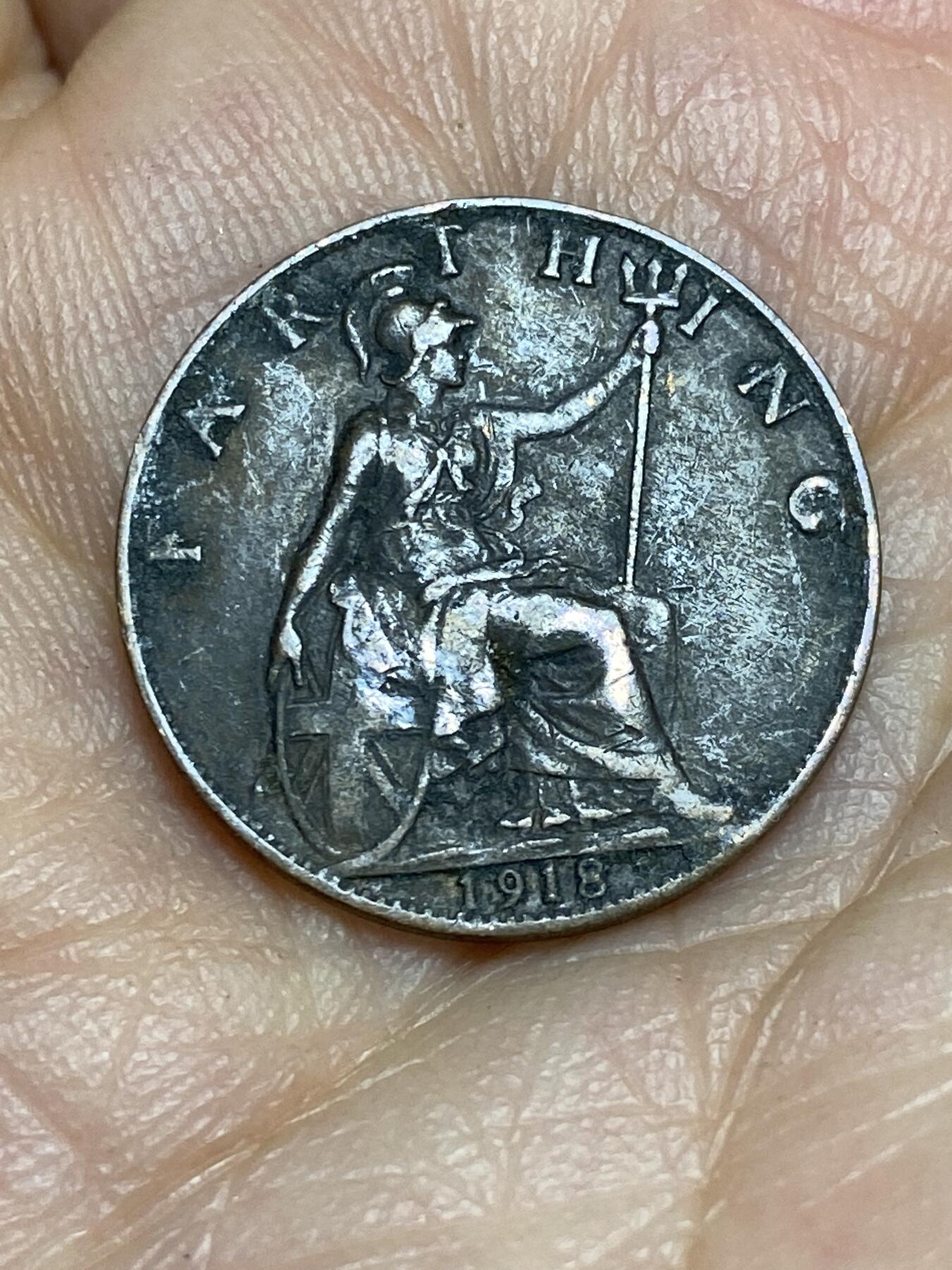 2026年第十五场(总第一百八十四场）外国好品散币场(免佣金) 英国🇬🇧1918年1法新(乔治五世第一版，关门年)