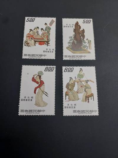 博彦收藏   1月31日 8点邮票专场 全场包邮 - 中国 汉宫春晓图 特写票新全 全新