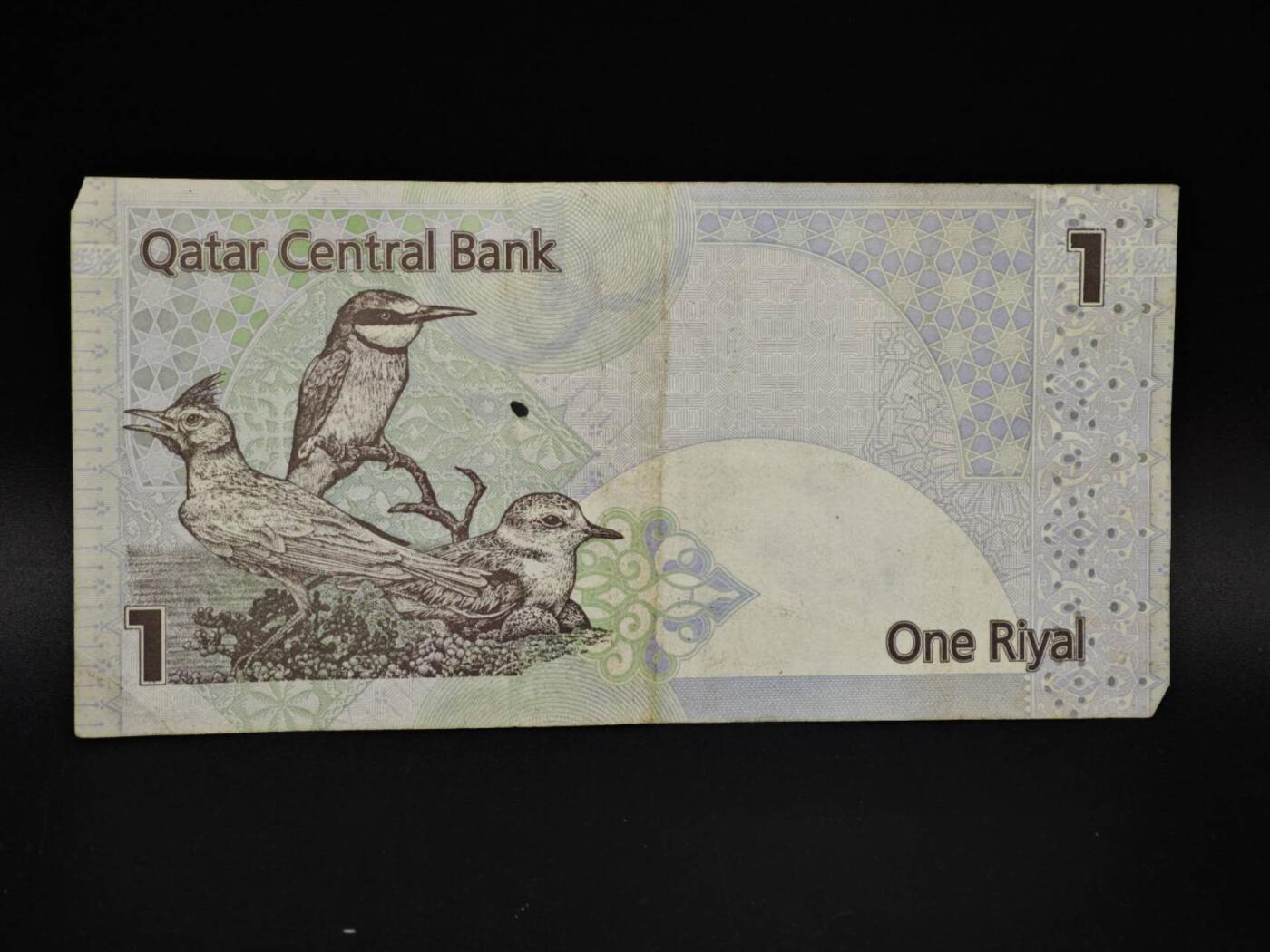 【淘币小摊】实时拍第八百五十四拍   无佣金福利纸币场   满百包邮可预留二周 每周一统一发货   卡塔尔1里亚尔纸币【有折】