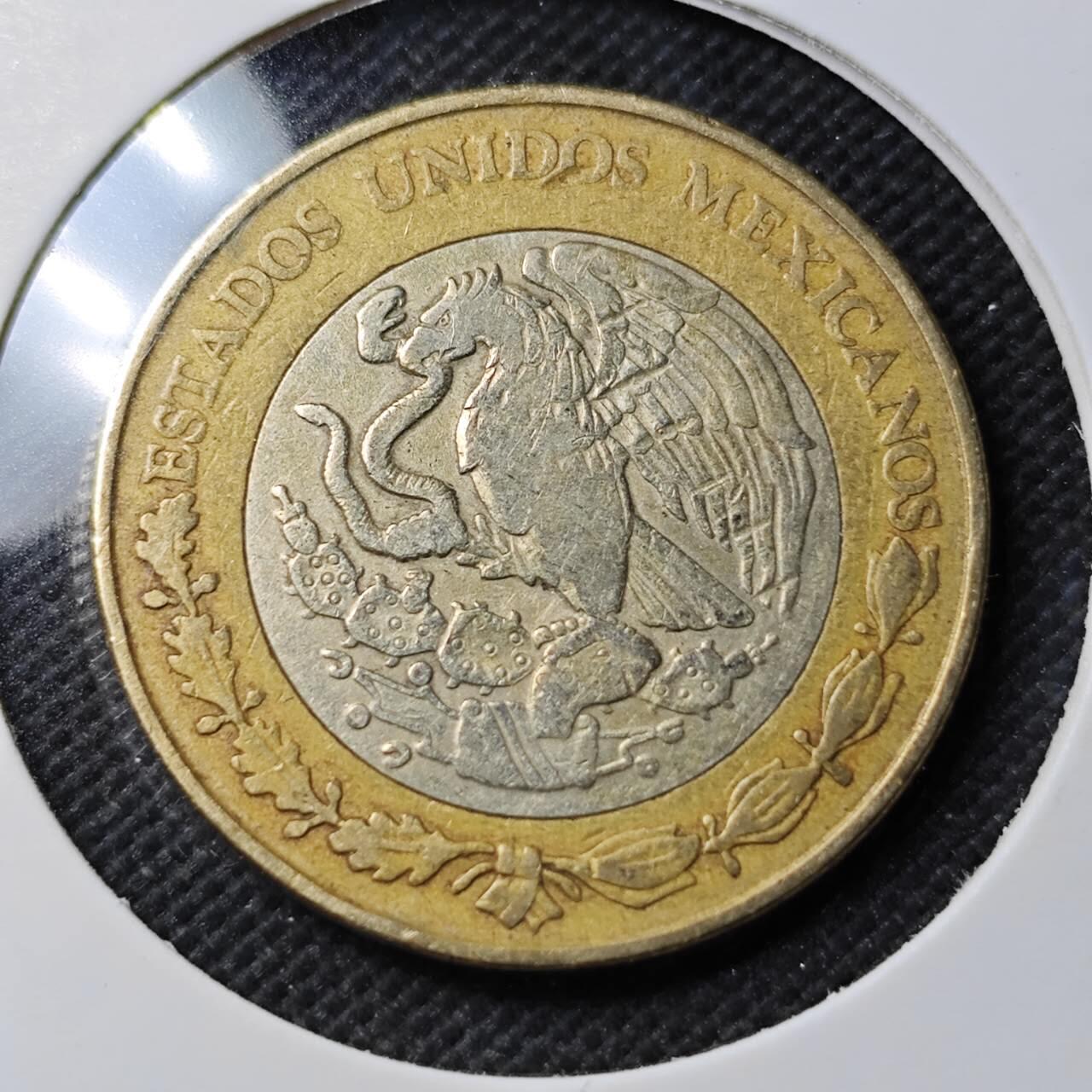 KK钱币收藏小铺  第389期  2月预留时间 周末发货  墨西哥10比索双色币