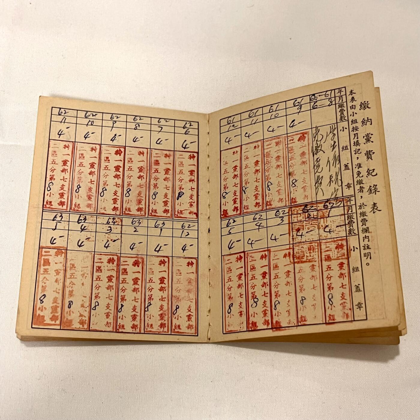 韵星假日拍卖第三十八期 -- Rimey Holidays Auction 38 刘宗地女士（姐）中国国民党党员证附册，含大量会议与党费记录