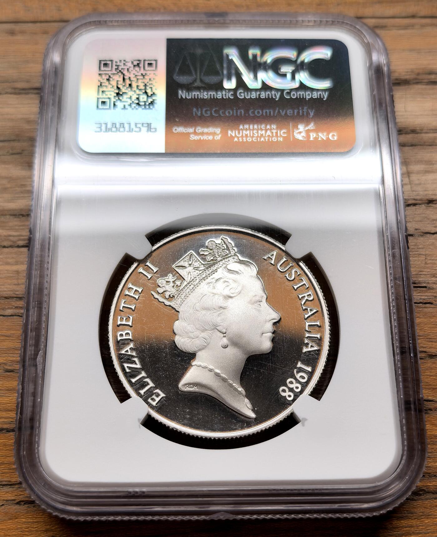 凡希社世界钱币微拍第三百十九期 1988澳大利亚菲利普总督登陆悉尼纪念10元大银NGC-PF69UC