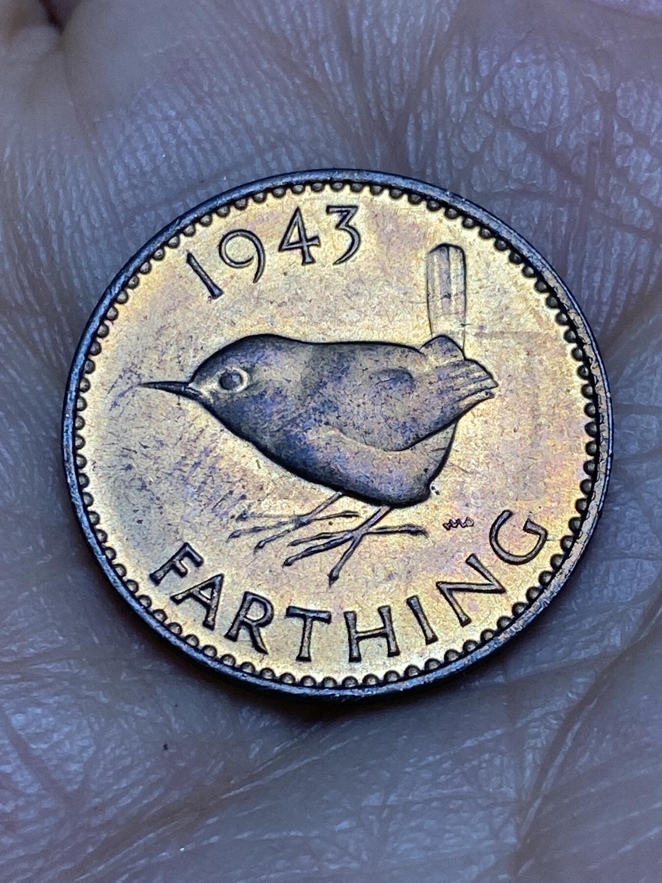 2026年第十五场(总第一百八十四场）外国好品散币场(免佣金) 原光好品–英国🇬🇧1943年1法新(乔治六世第一版)