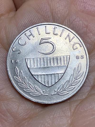 2026年第十五场(总第一百八十四场）外国好品散币场(免佣金) - 奥地利🇦🇹1985年5先令(二战后共和国时期第二套第二版)