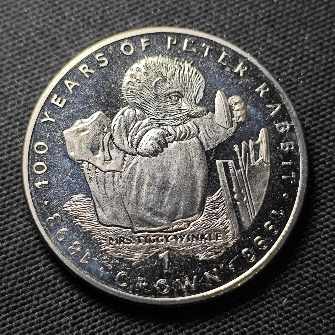 KK钱币收藏小铺  第400期  百期特拍（四拍之四）2月预留时间 周末发货   1993直布罗陀1克朗纪念币 彼得兔系列