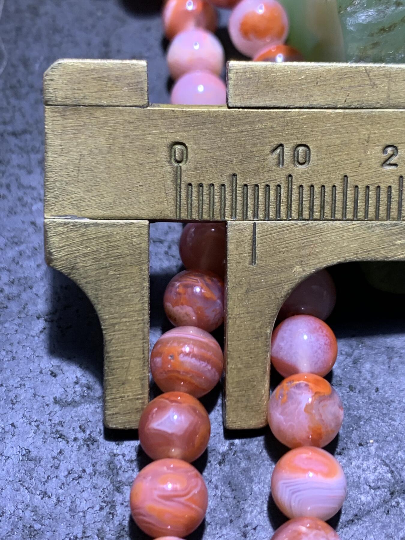 精美川料南红玛瑙荔枝冻飘柿子红108多圈手串（项链）一条