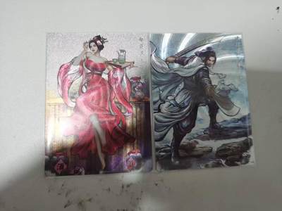 光影卡牌第29期，各家亲签，各家套卡，持续收拍品 - 张建东水浒，孙二娘＋王定六，彩色粗闪限编