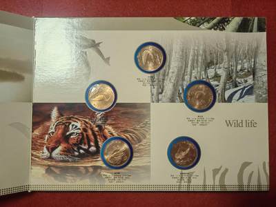 洪涛臻品批发群 精选邮票限时拍卖第1272期  中国珍惜野生动物流通纪念币*银片珍藏册  书籍内包含一套全新的 中国珍惜野生动物纪念币10枚一套（真币），Ag999银制邮票2g/枚，共10枚，共20g纯银制邮票。限量发行1万册，统一售价1200元。具有一定的收藏价值和投资价值，喜欢不要错过，《本拍品包邮发货》