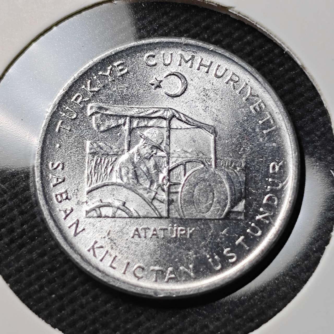 KK钱币收藏小铺  第389期  2月预留时间 周末发货  1975土耳其10库鲁农粮纪念币