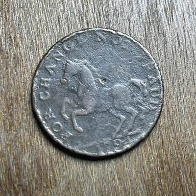 【铜匠收藏】★第140加场★精品老铜币 硬币专场 不寄存，200包邮。不满200元，支付5元运费。《接受代拍 代送NGC评级》 - 98【无寄存】稀少的 1794 肯特郡Staplehurst 地区 找零 半便士 代用币