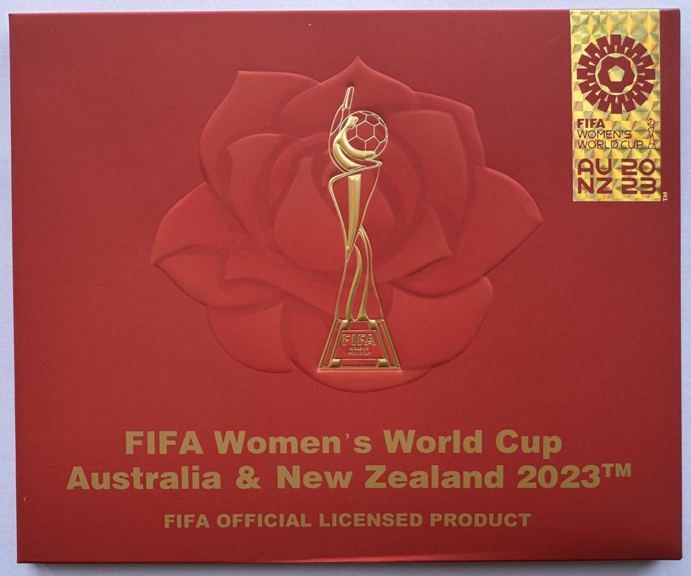 2026第2场（总第229期）：精品测试钞、连体钞综合场 国际足联2023年澳大利亚和新西兰世界杯足球赛0欧元纪念钞一套3枚全同号册装UNC（第26808号）