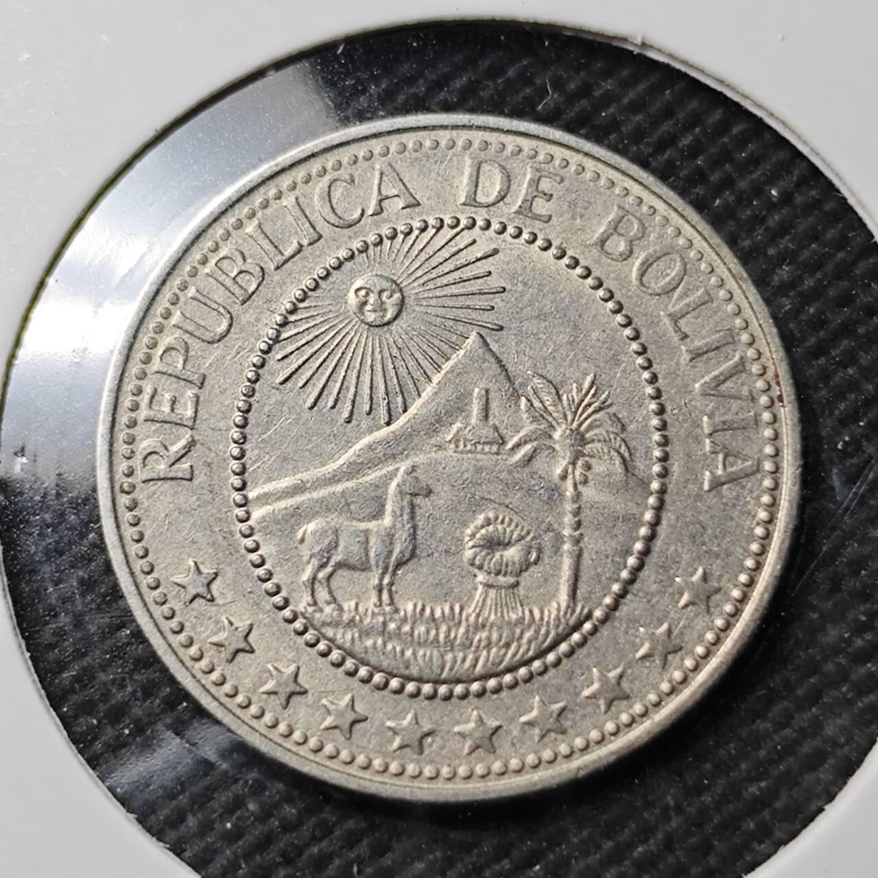 KK钱币收藏小铺  第389期  2月预留时间 周末发货  1967玻利维亚20分
