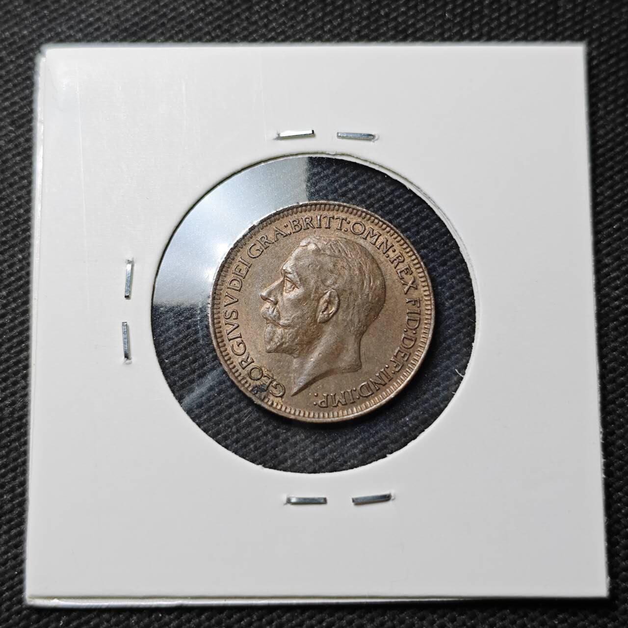 KK钱币收藏小铺  第389期  2月预留时间 周末发货  1932英国1法新铜币