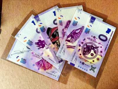 【Blue Auction】世界纸币精拍第779期——18级TOP拍卖/信誉/品质/专业/高效💫 - 【一组6张 含倒置号】0欧元 商业钞 UNC/UNC-