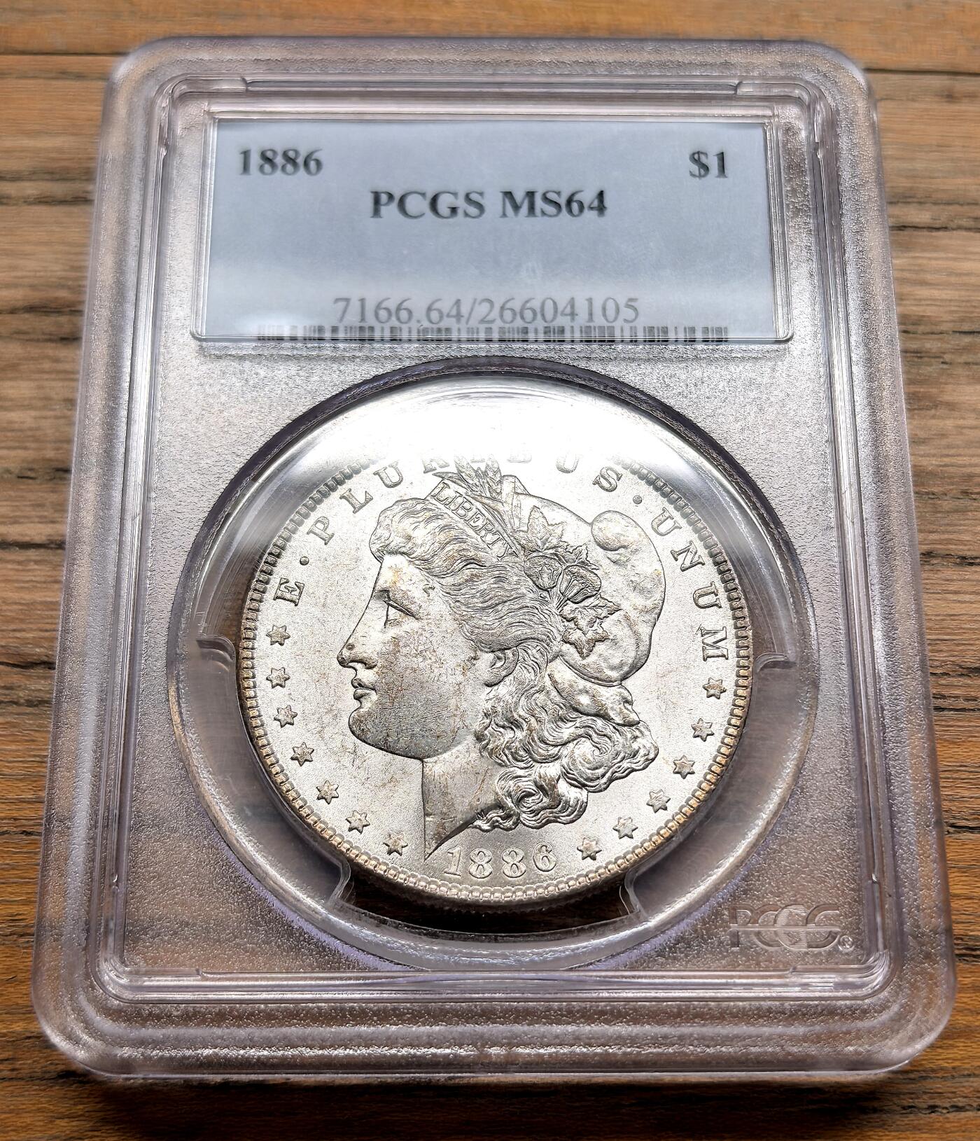 凡希社世界钱币微拍第三百十九期 1886美国摩根壹元大银PCGS-MS64