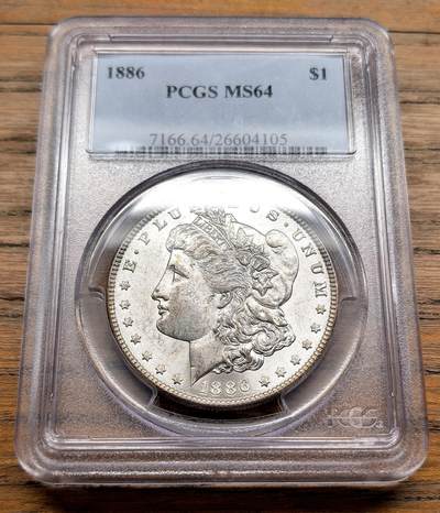 凡希社世界钱币微拍第三百十九期 - 1886美国摩根壹元大银PCGS-MS64