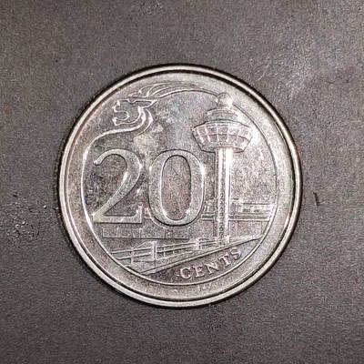 2026C2逸泉钱币C2世界各国纸钞钱币纪念币专场第七场C2 1-420 - 203新加坡20分硬币