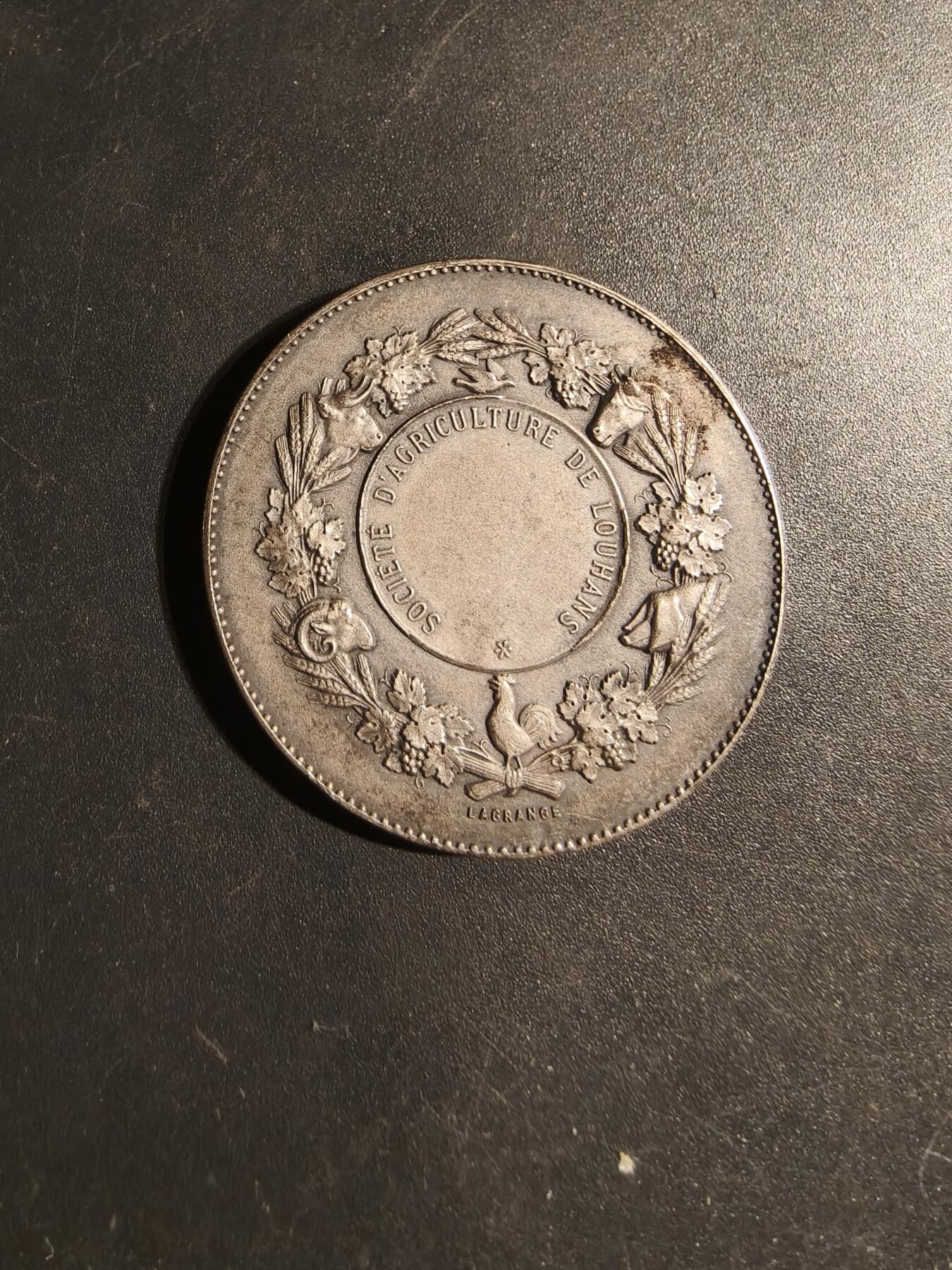 老王徽章第179期 法国鲁昂农业协会大银章     950银   播种者    直径35mm    重量25.5g