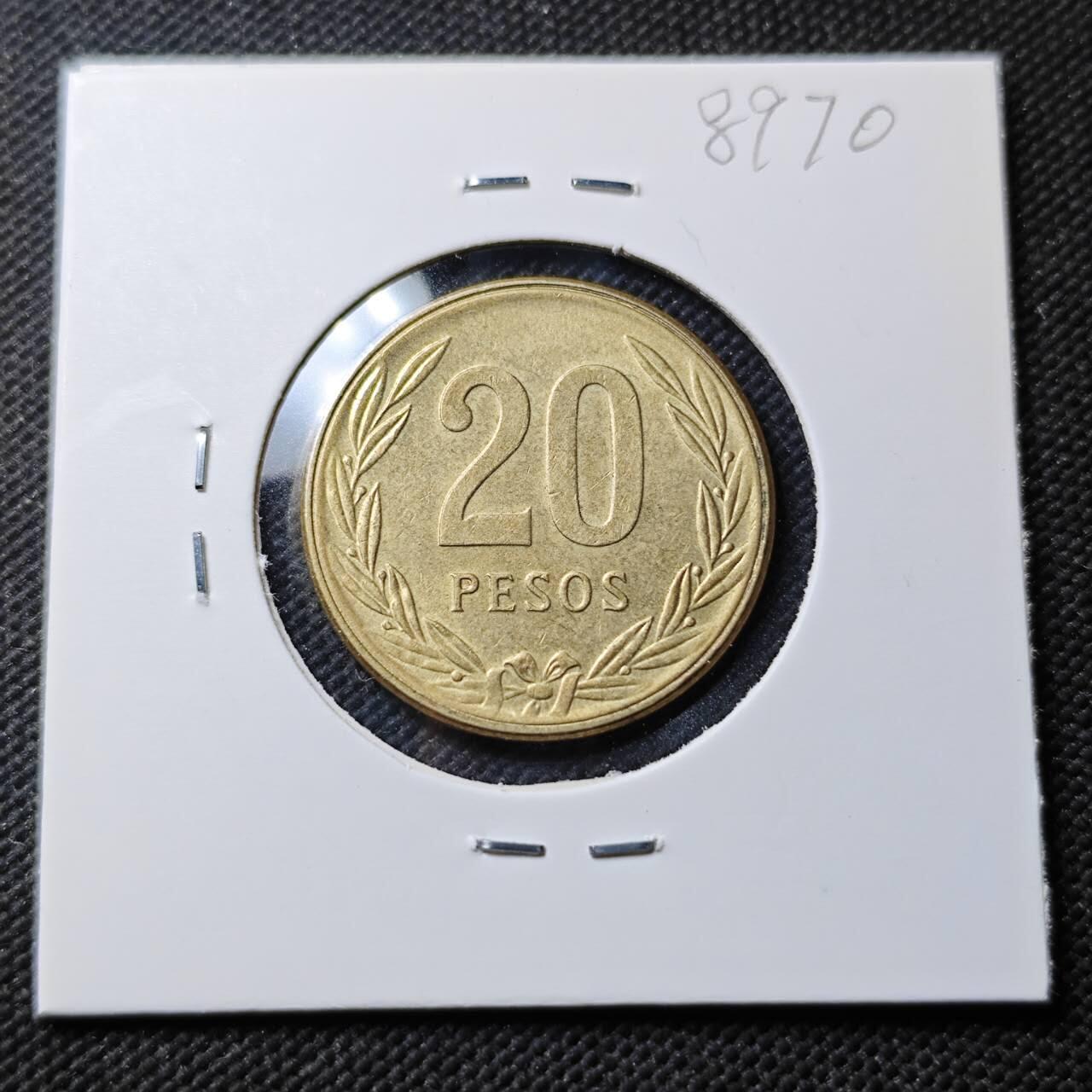 KK钱币收藏小铺  第389期  2月预留时间 周末发货  哥伦比亚20比索