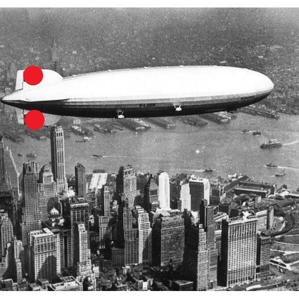 【银】德国齐柏林和齐柏林飞艇 高浮雕精制大镀金银章 40MM 20克