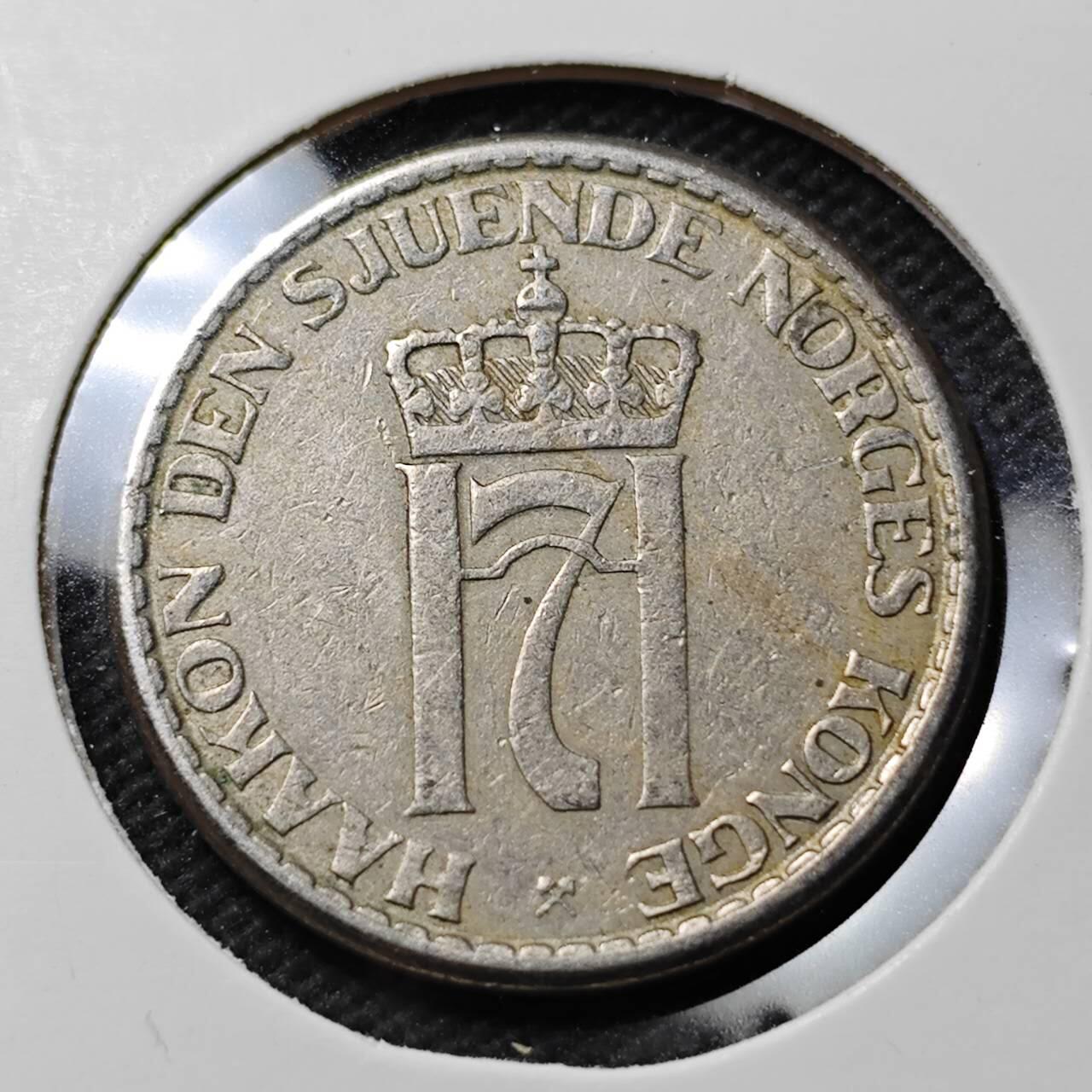 KK钱币收藏小铺  第389期  2月预留时间 周末发货  1954挪威1克朗