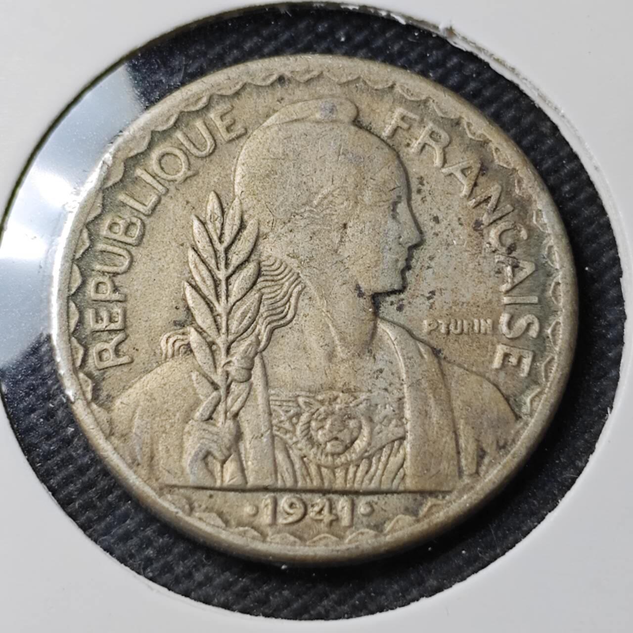 KK钱币收藏小铺  第389期  2月预留时间 周末发货 法属印支20分 