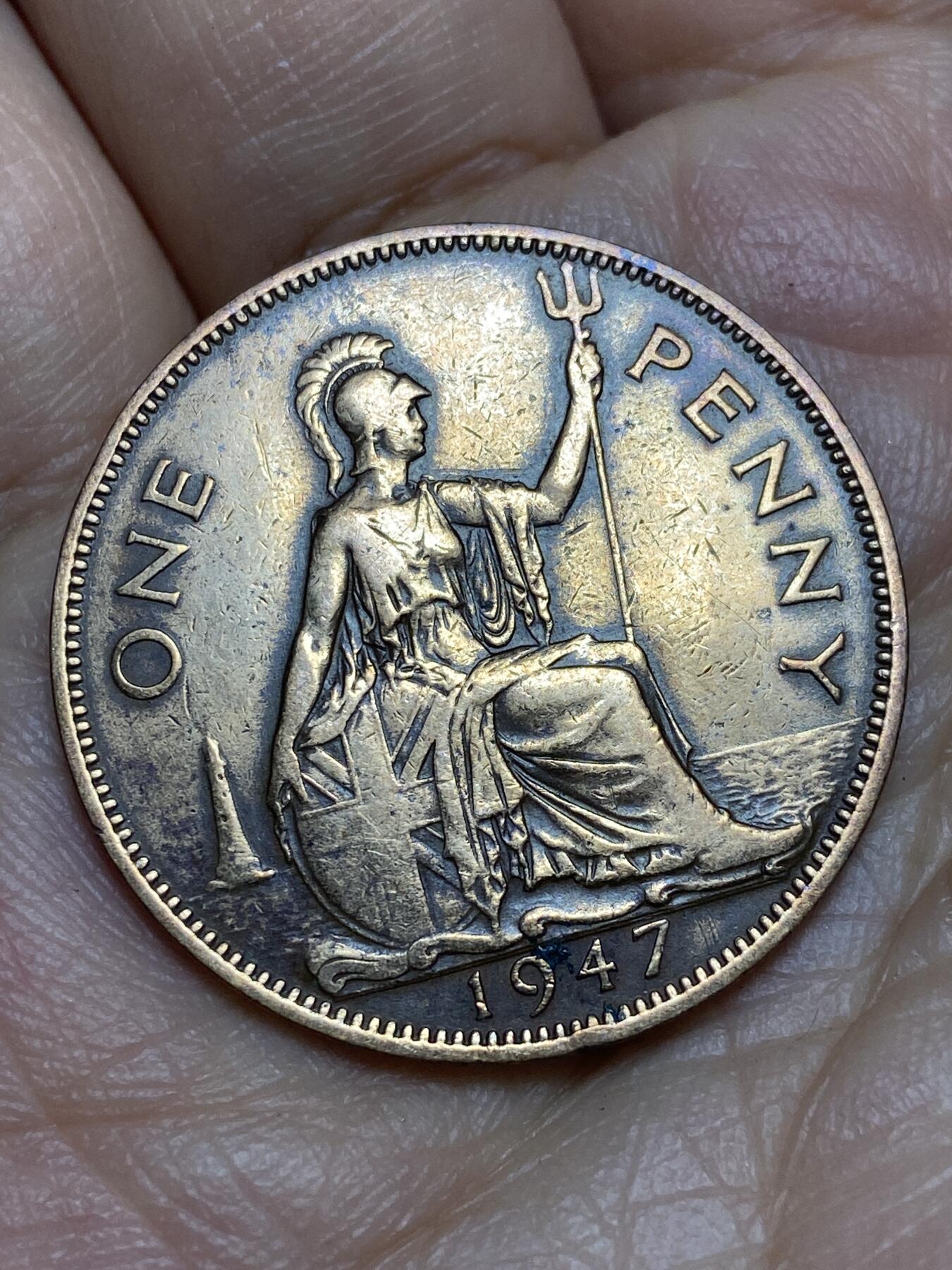 2026年第十五场(总第一百八十四场）外国好品散币场(免佣金) 英国🇬🇧1947年1便士(乔治六世第一版)