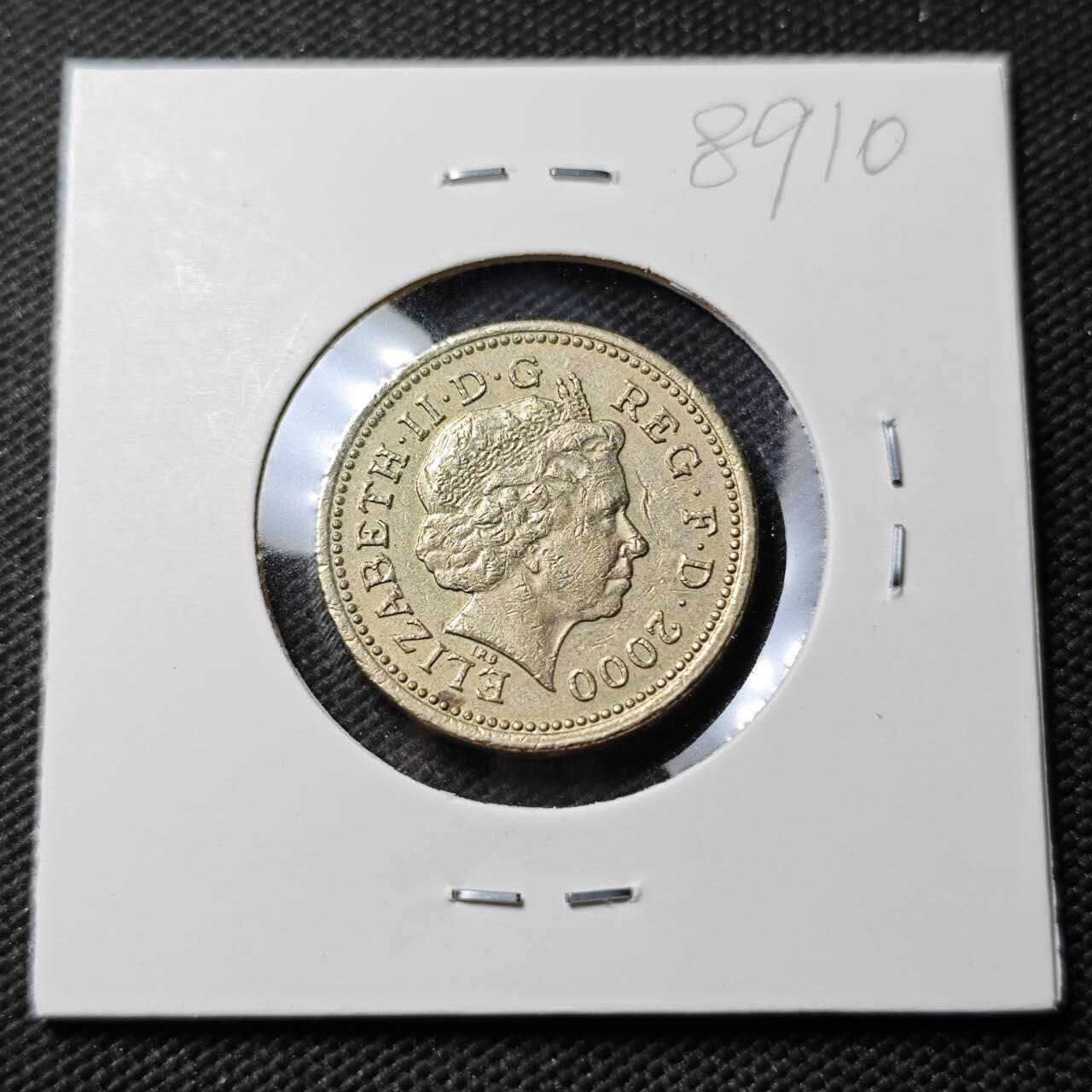 KK钱币收藏小铺  第389期  2月预留时间 周末发货  英国1镑 龙