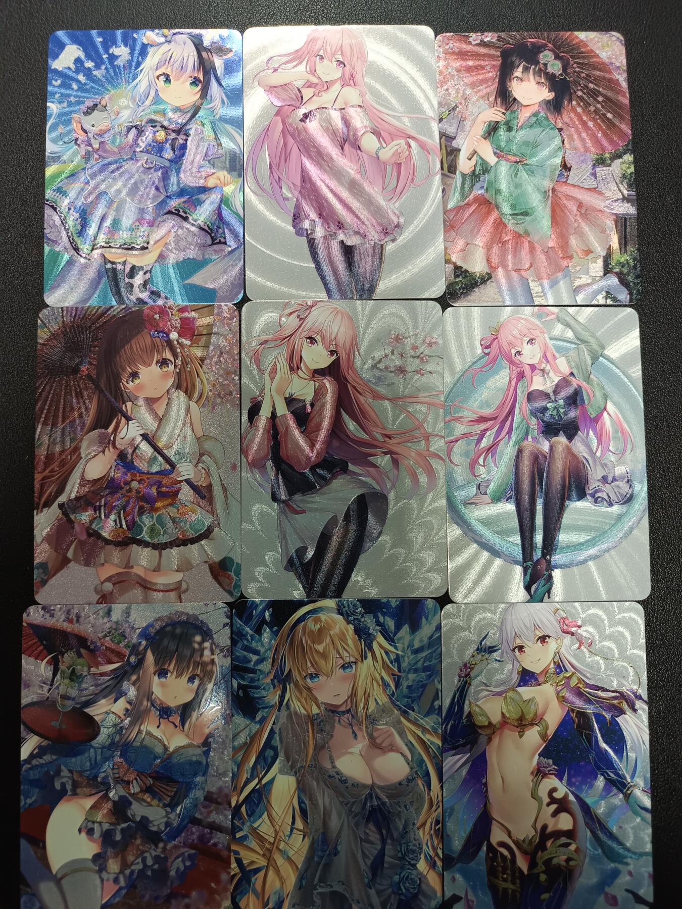 天玑星卡拍第165期《1.26周一截拍》持续收拍收评中 满赠卡需备注 动漫美女 自制卡 粗闪 九张