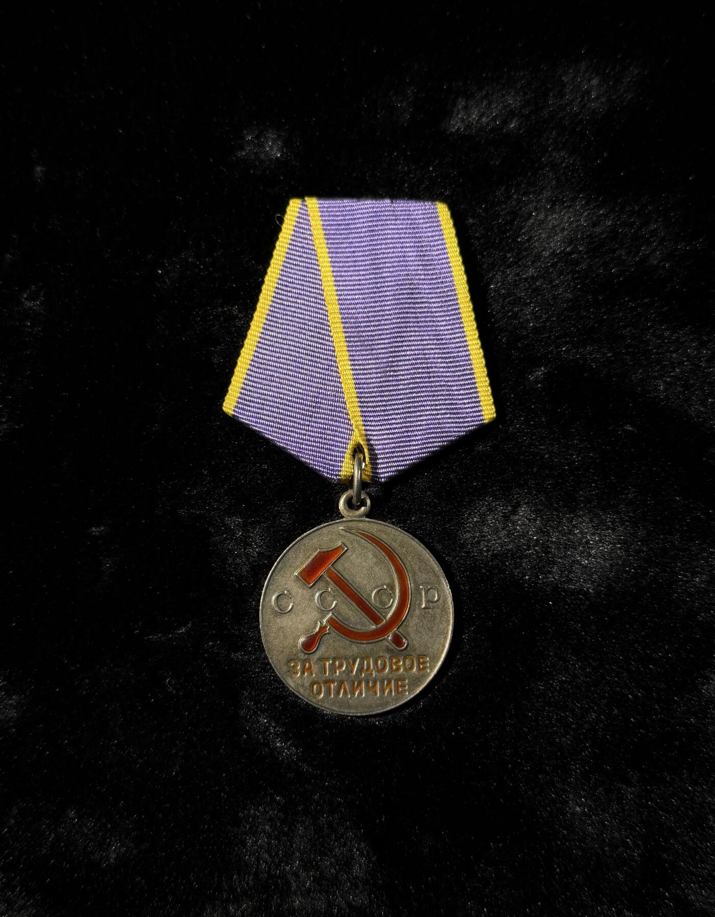 戎马世界章牌大赏第110期 苏联劳动优秀奖章，银制