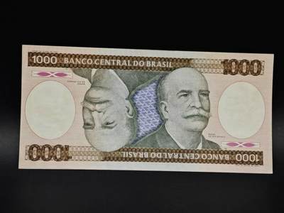 【淘币小摊】实时拍第八百五十四拍   无佣金福利纸币场   满百包邮可预留二周 每周一统一发货   - 巴西1000克鲁塞罗纸币【有折】