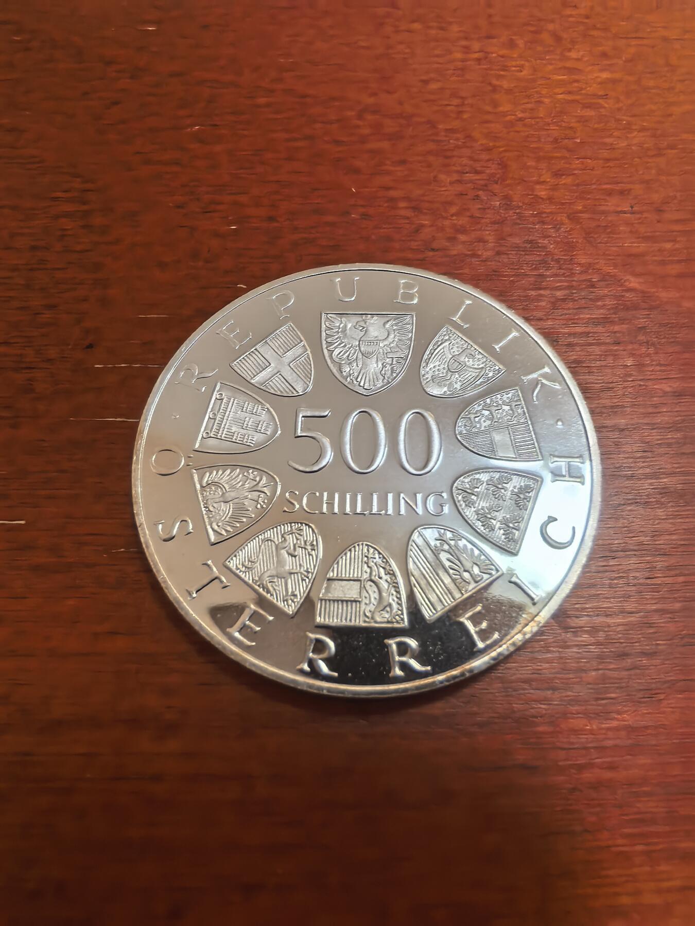 长老汇蛇年精选第九十五场拍卖 1987奥地利建筑系列500先令精制银币，24克925银，稀少高价