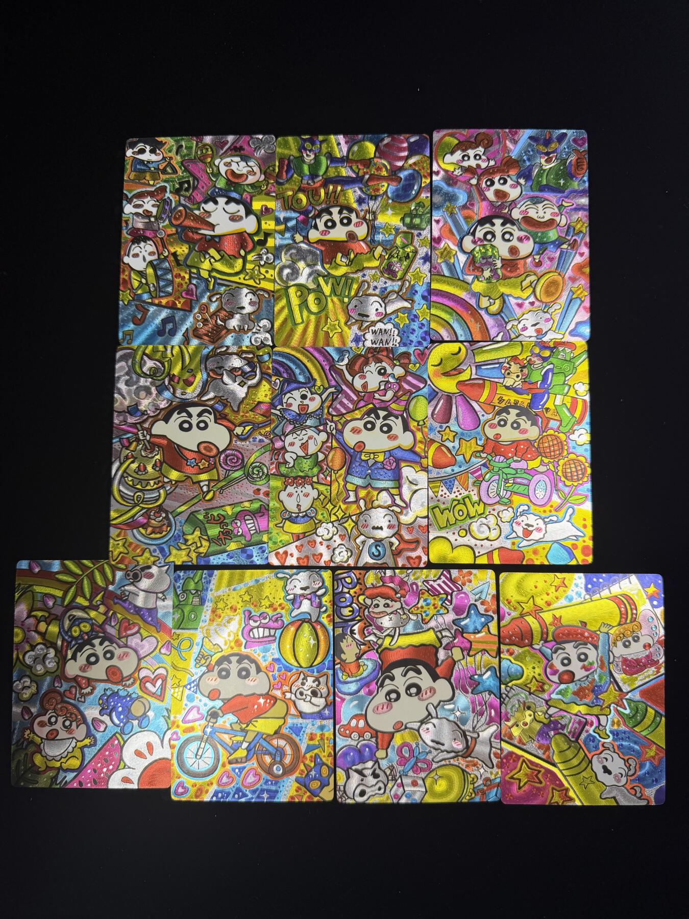 奇点新卡 无佣金 不寄存 不收拍   主攻奇点（有大佬赞助）需要多宫大佬请私聊 部分卡牌设有底价（不想玩的那么累，即使有底价也会比市场价便宜的多，懂的自然懂） 拒绝小号抬价 大家放心拍 所有拍品部分套有卡膜 部分卡牌多宫 自制卡牌 不包厂瑕 放大镜 品控 勿拍 流拍商品会循环 感谢大家支持 留个关注 不定时上新 谢谢 奇点卡牌 手绘蜡笔小新大全套 10张