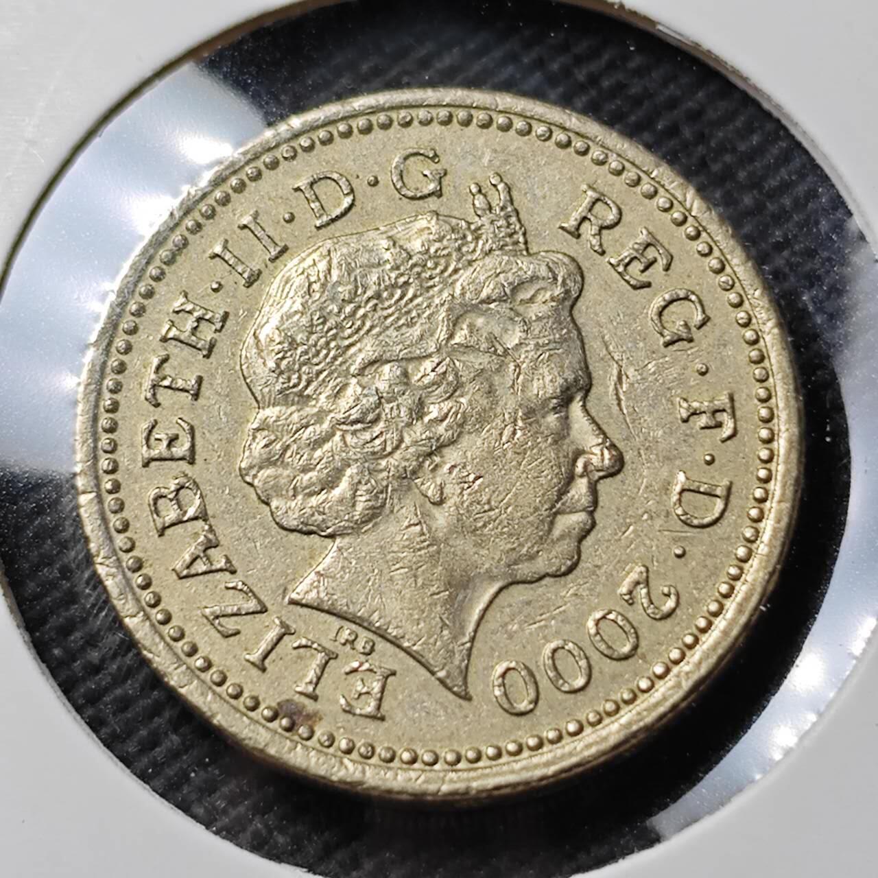 KK钱币收藏小铺  第389期  2月预留时间 周末发货  英国1镑 龙