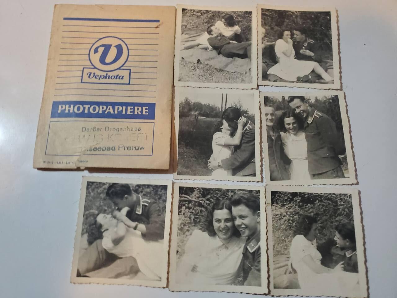 韵星假日拍卖第三十八期 -- Rimey Holidays Auction 38 民主德国国家人民军空军军官夫妻照片一套 原片洗出 带原相馆套 非常清晰 军官身上标识清晰可见 