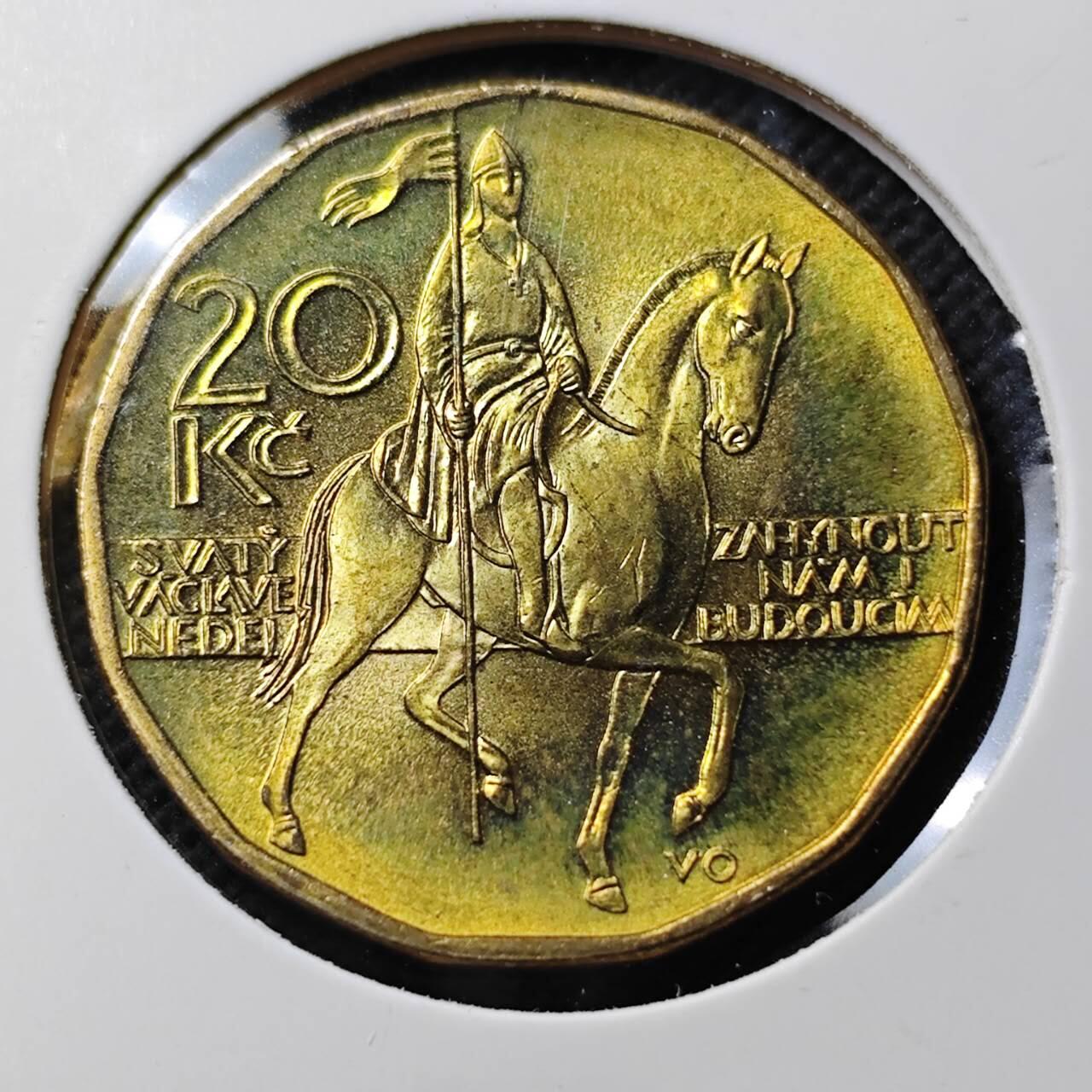 KK钱币收藏小铺  第389期  2月预留时间 周末发货  捷克20克朗 好品