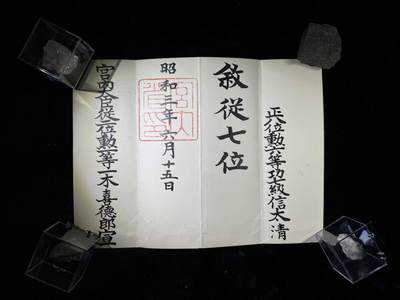 戎马世界章牌大赏第110期 - 信太清从七位位记