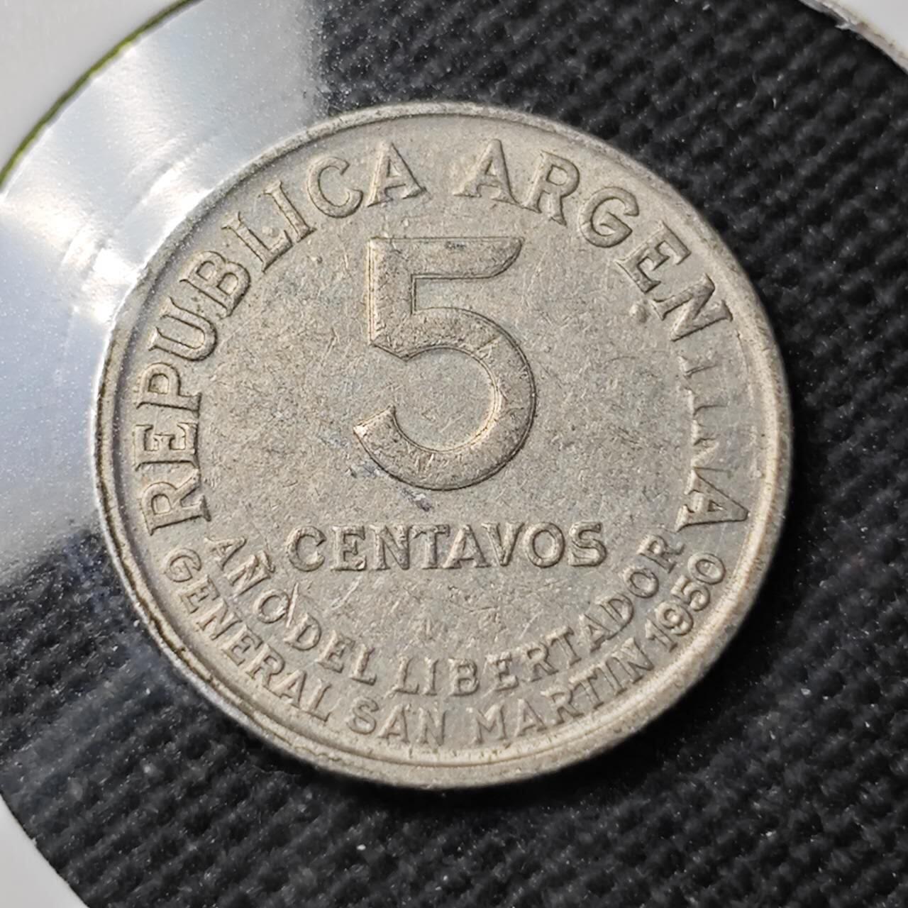 KK钱币收藏小铺  第389期  2月预留时间 周末发货 阿根廷5分纪念币 