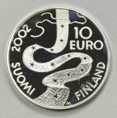S&S Numismatic世界钱币-拍卖 第119期  - 芬兰2002年 埃利亚斯·伦罗特 10欧元精制纪念银币 27.4克925银