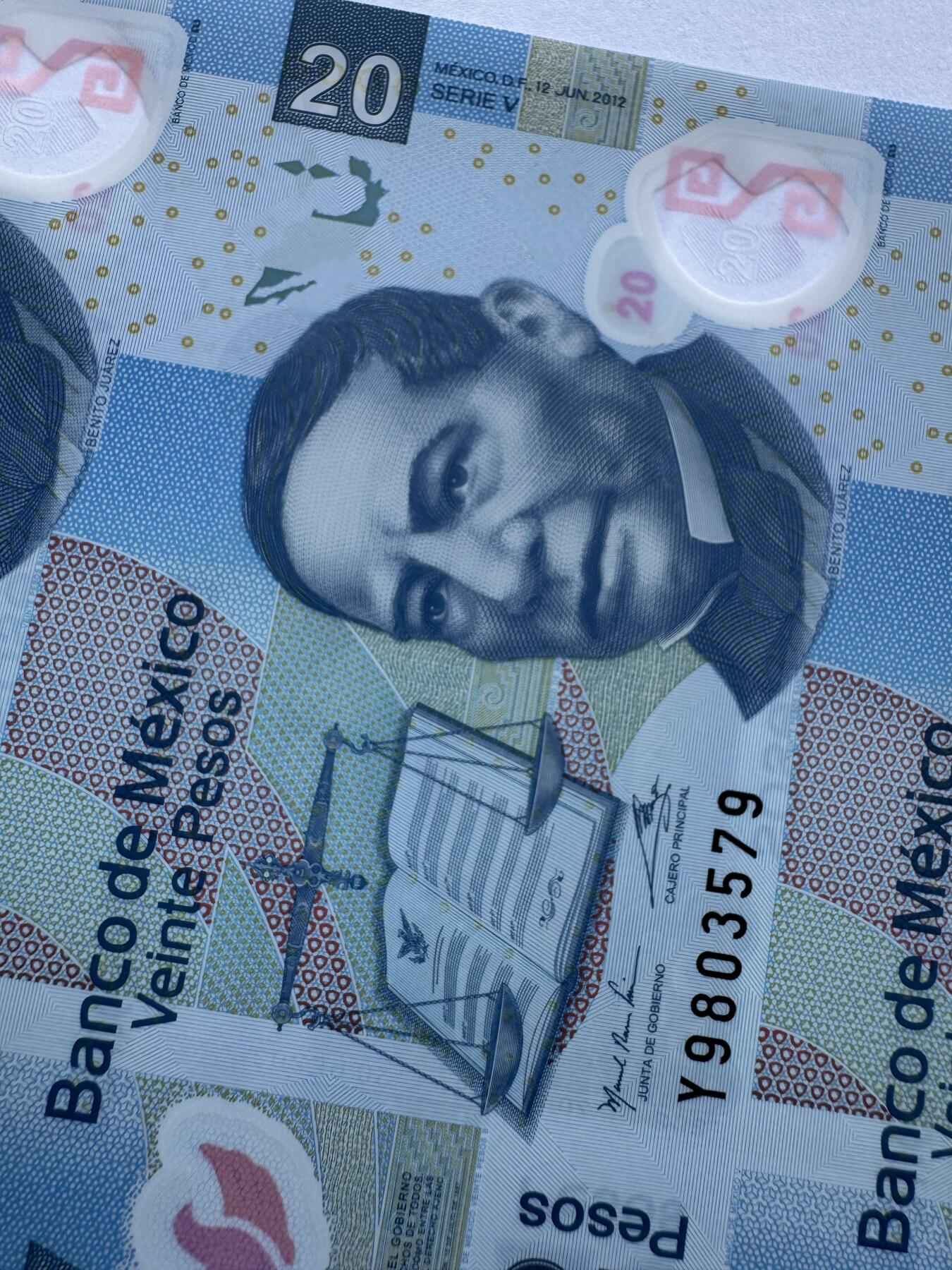 2026第2场（总第229期）：精品测试钞、连体钞综合场 三连体/墨西哥2012年版20比索塑料钞UNC（V系列、签名21）