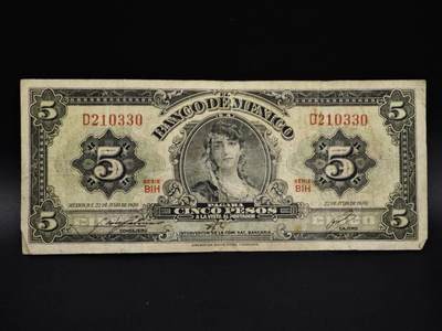 【淘币小摊】实时拍第八百五十四拍   无佣金福利纸币场   满百包邮可预留二周 每周一统一发货   - 墨西哥5比索纸币【有折】