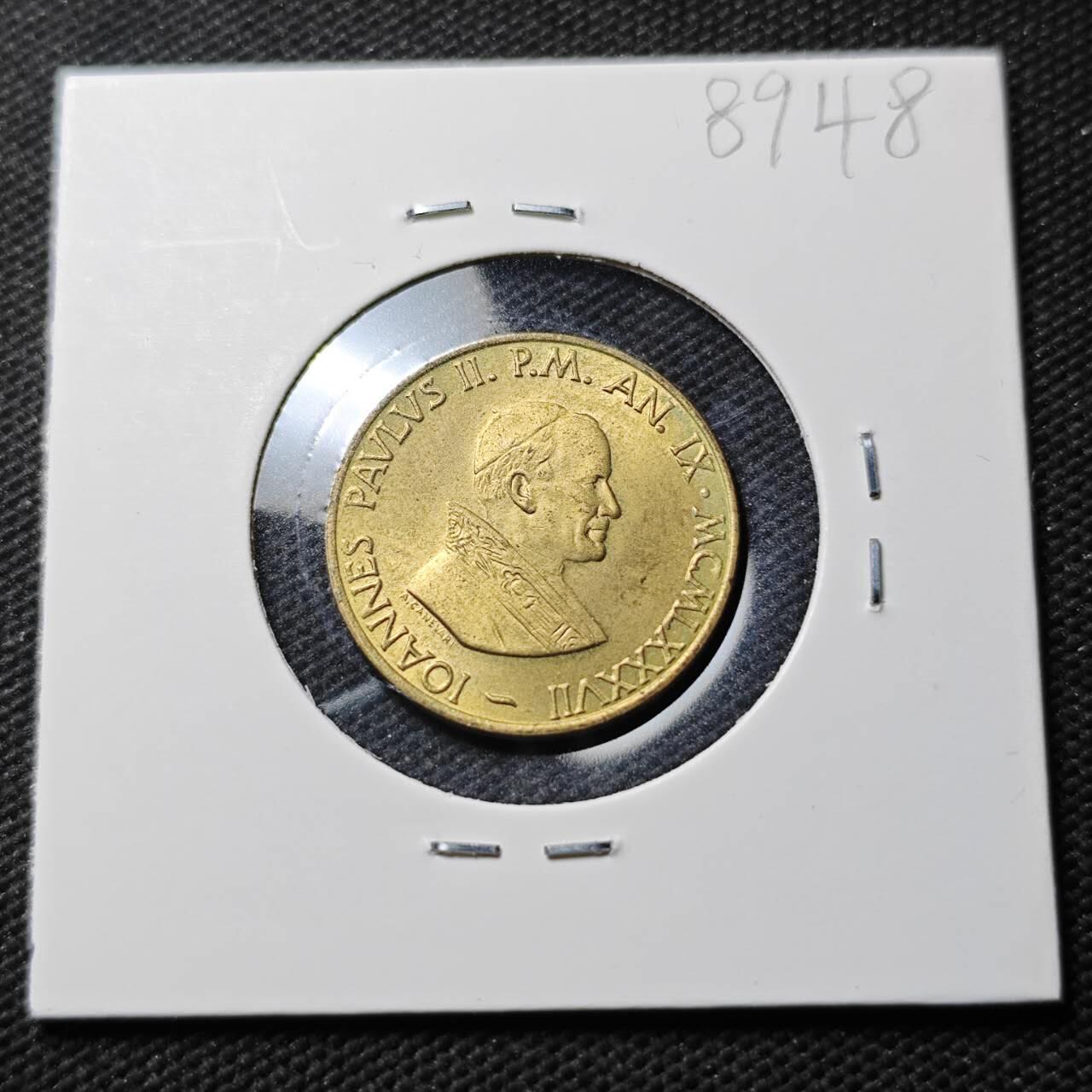 KK钱币收藏小铺  第389期  2月预留时间 周末发货  梵蒂冈20里拉 好品