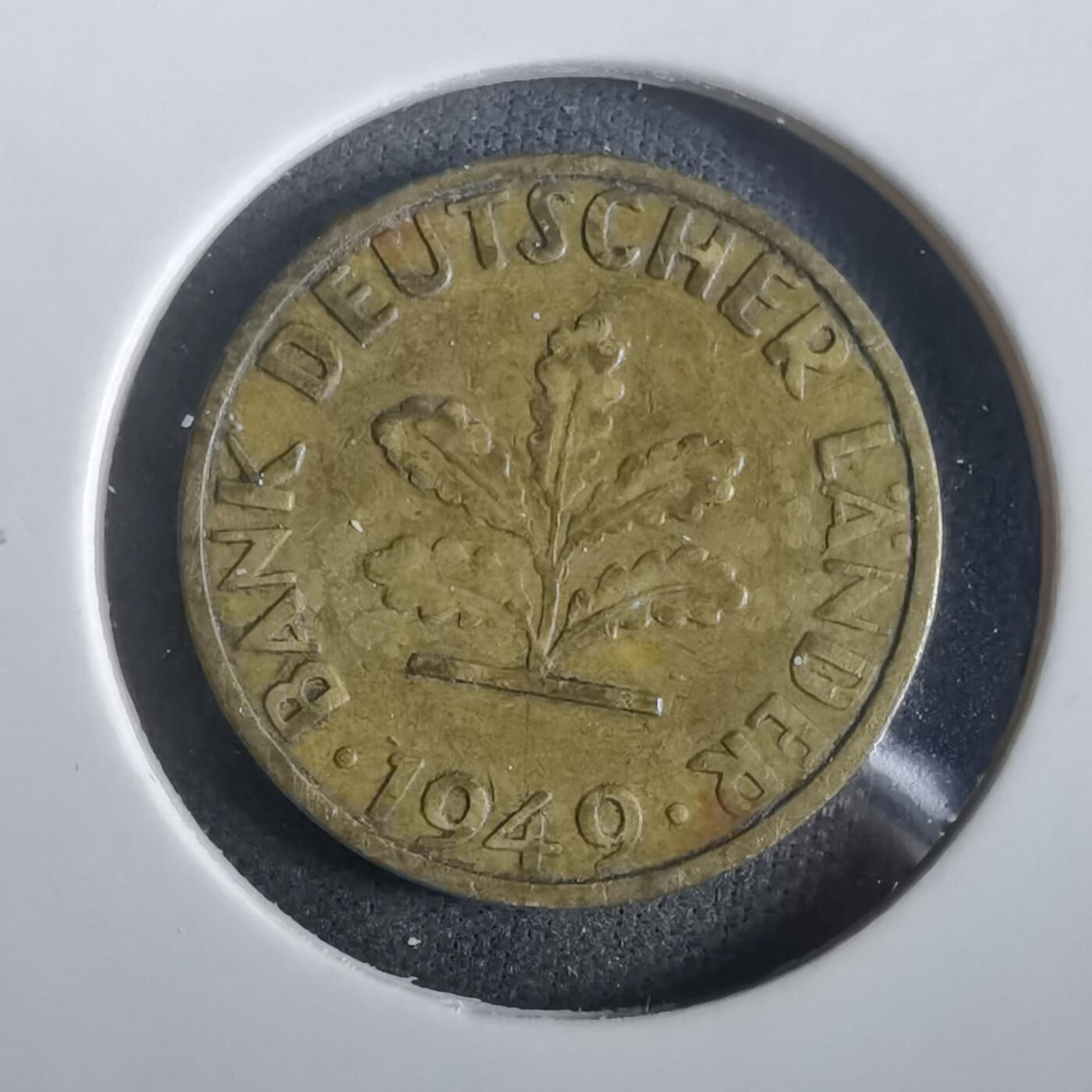 沼泽如烟--第973场 德国1949年5芬尼银行版