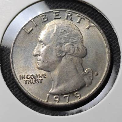KK钱币收藏小铺  第389期  2月预留时间 周末发货 - 1979美国25分 好品 
