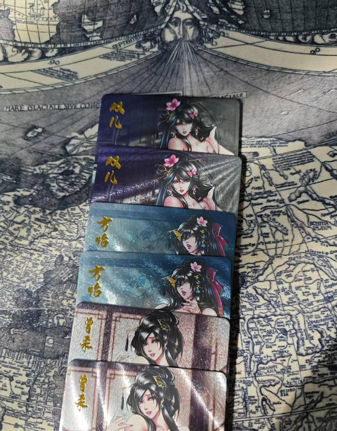 光影卡牌第29期，各家亲签，各家套卡，持续收拍品 鹿鼎记女性人物粗闪卡，一套6张